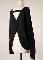 Snow Angel Knit Sweater | Black