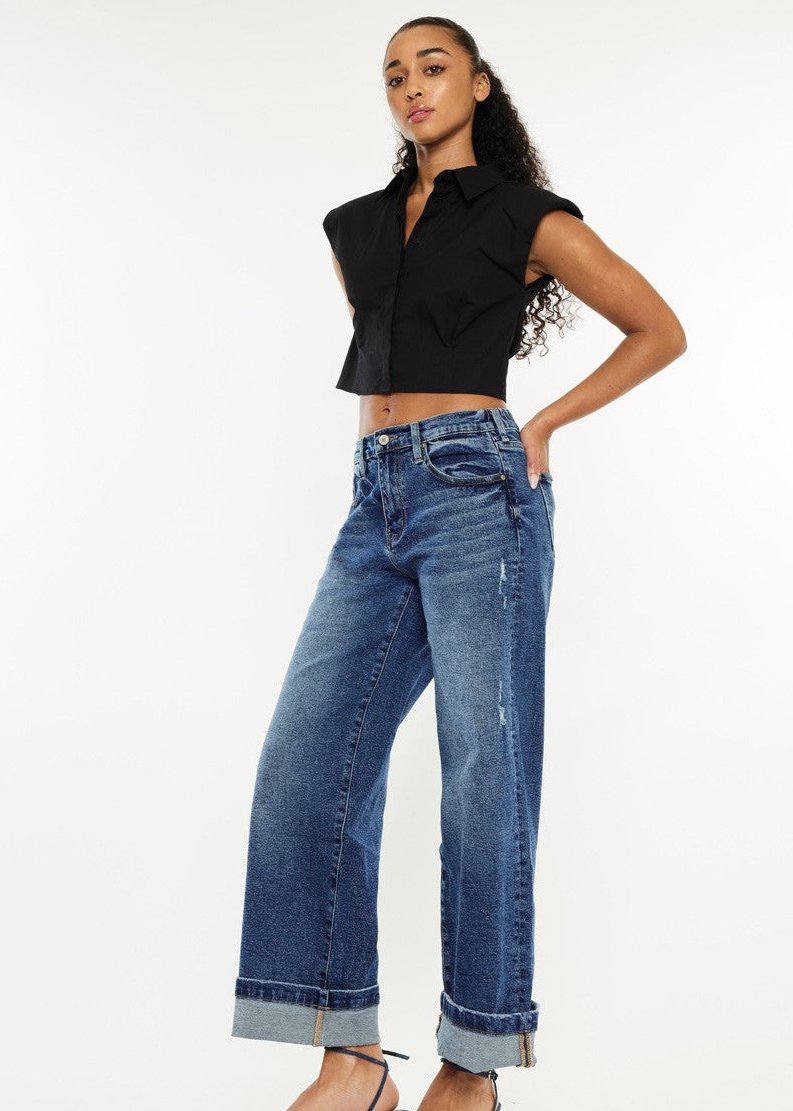 Florence High Rise Cropped Denim