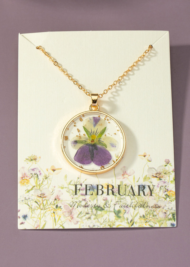 Floral Birth Month Necklace