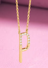 Rhinestone Initial Necklace