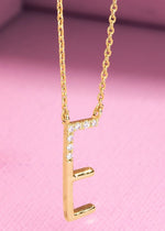 Rhinestone Initial Necklace