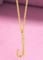 Rhinestone Initial Necklace