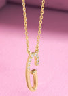 Rhinestone Initial Necklace