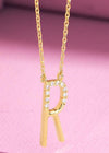 Rhinestone Initial Necklace