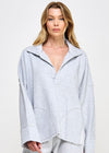 Roll With It Pullover | Grey