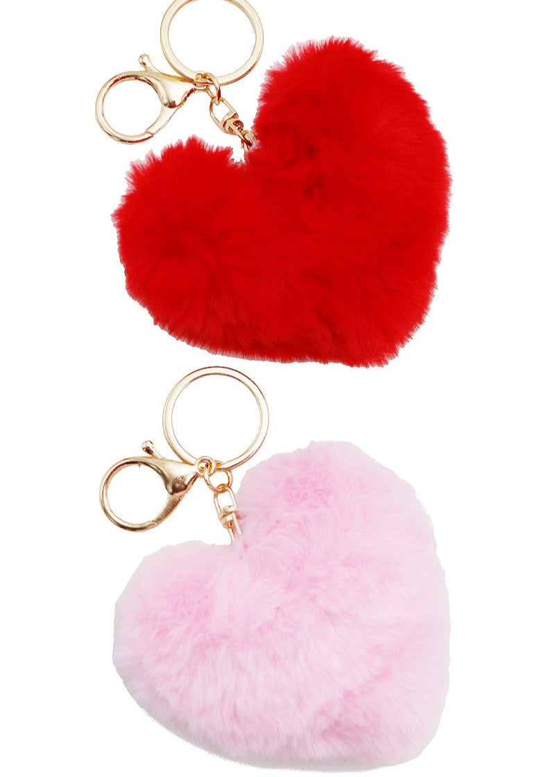 Sweetheart Fuzzy Keychain