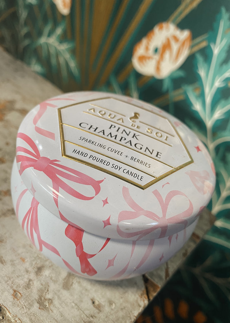 Pink Champagne Candle