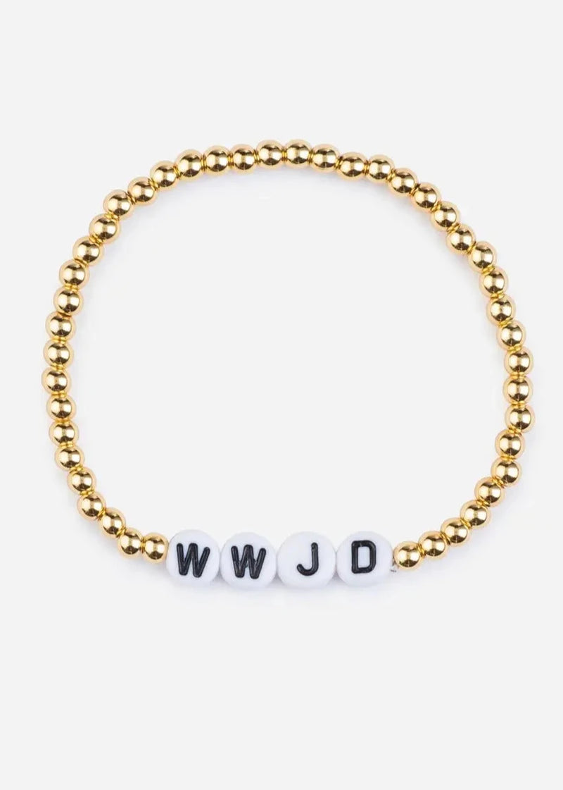 WWJD Gold Letter Bracelet