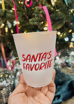 "Santa's Favorite" Frosted Cups