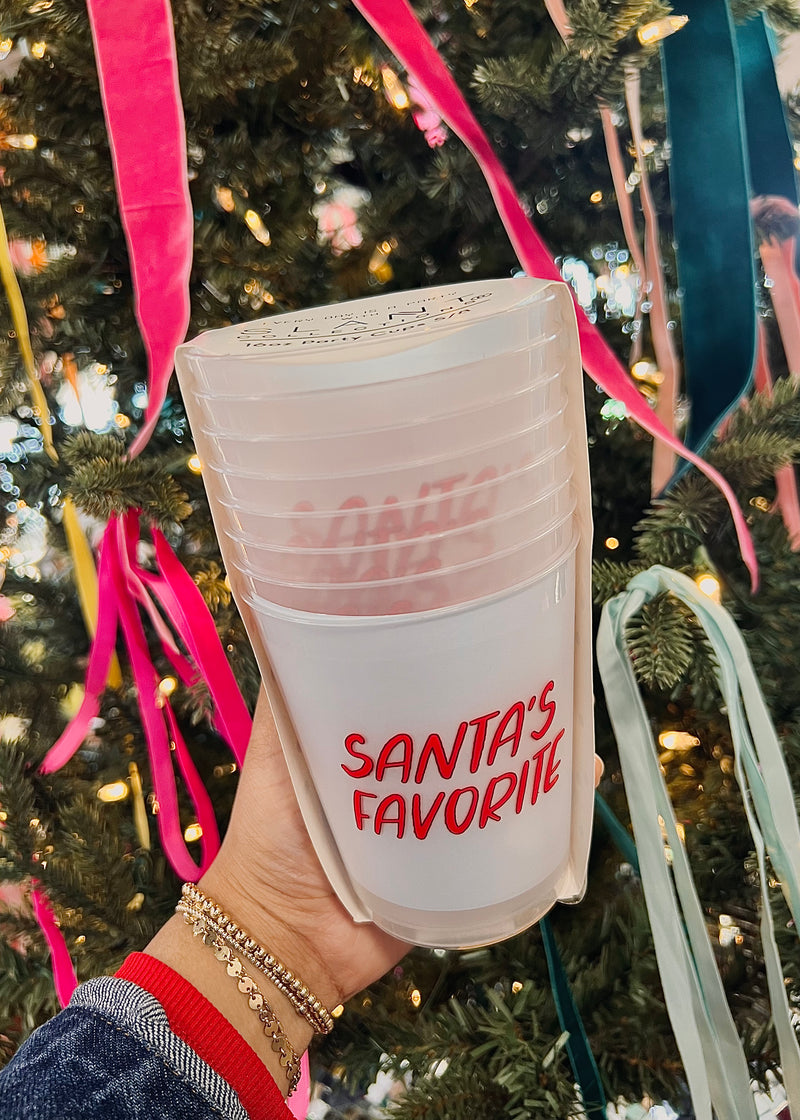 "Santa's Favorite" Frosted Cups