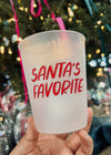 "Santa's Favorite" Frosted Cups