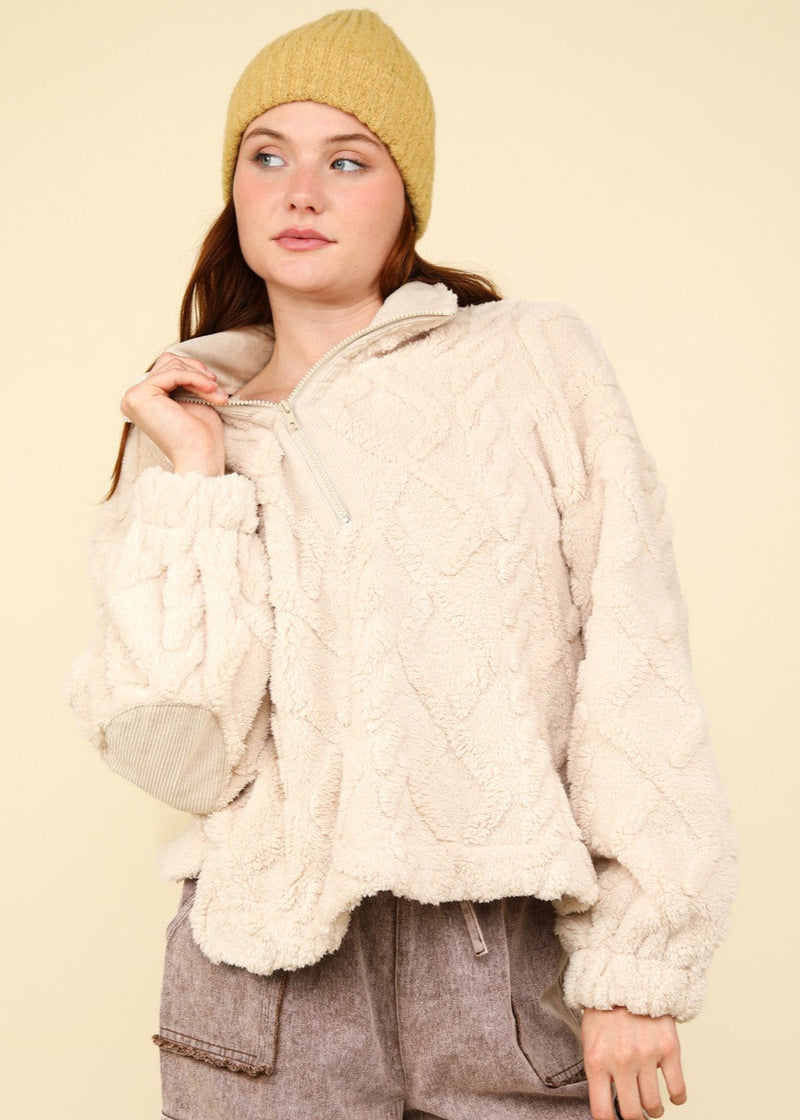 Ski Lodge Getaway Oversized Pullover | Ecru